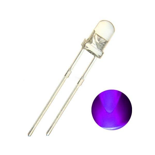 100pcs Super Bright 5mm Round UV 395-400NM, 5W, 10W 0