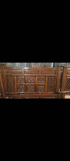 pure wooden lakri double bed for sale