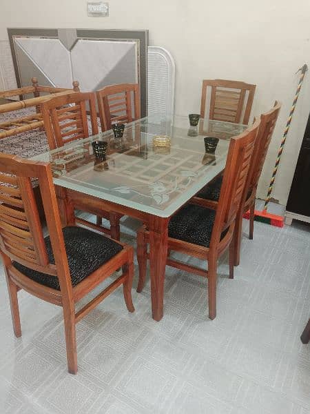 6 chairs dining table set 2