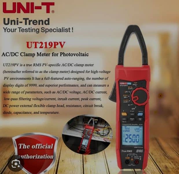 UNI-T UT219PV Clamp Meter DC 2500V for Solar Installers 0