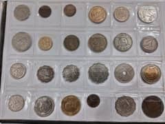 British India, US, India coins