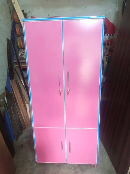 new high quality kids furniture pink cupboard almari 3/6ft 0