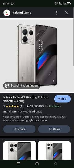 infnix note 40 8/256