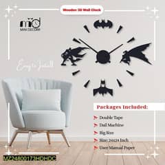 beautiful food batman wood wall clock