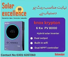 Knox krypton hybrid infini V IV 6Kw Twin inverter 0