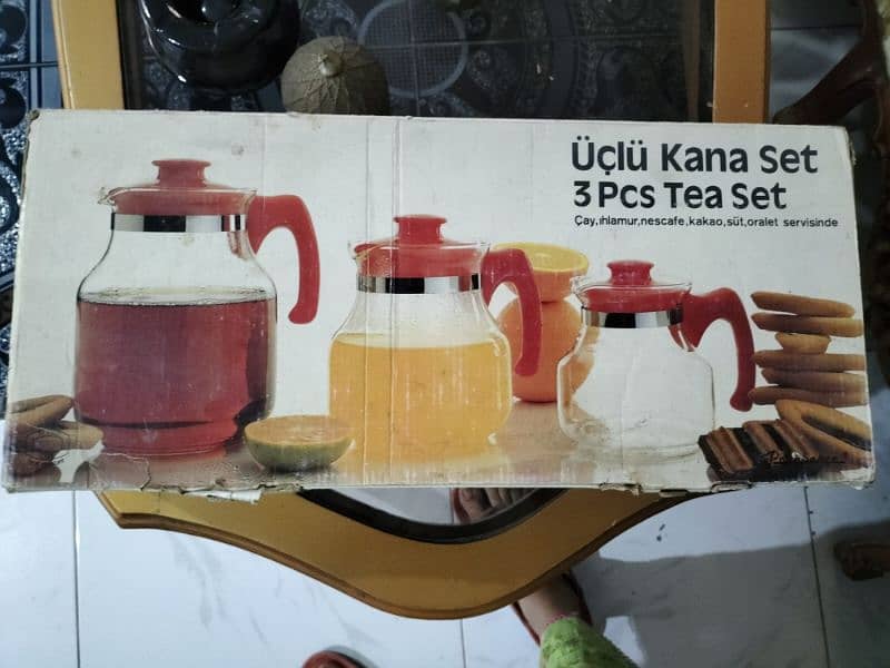 brand new heat resistant kettle 3 piece's set 0