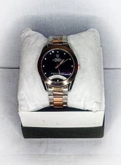 Rolex Watch Copper & Silver Black Dial