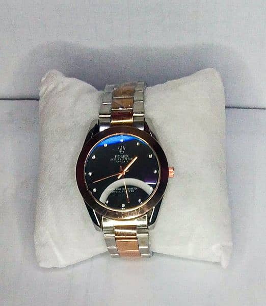 Rolex Watch Copper & Silver Black Dial 1