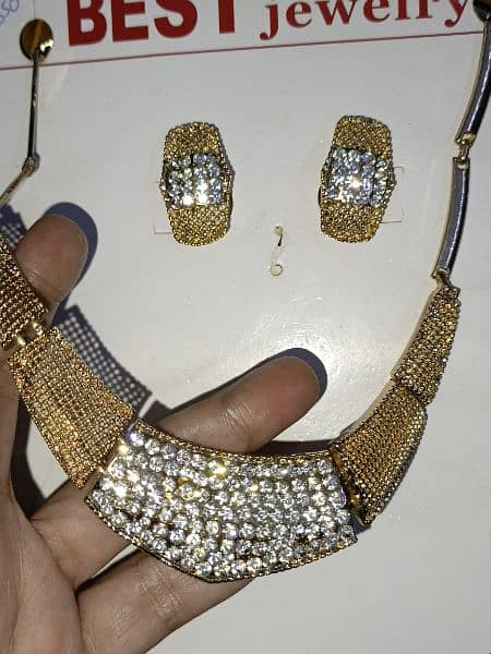 Gold look jewellery set 1