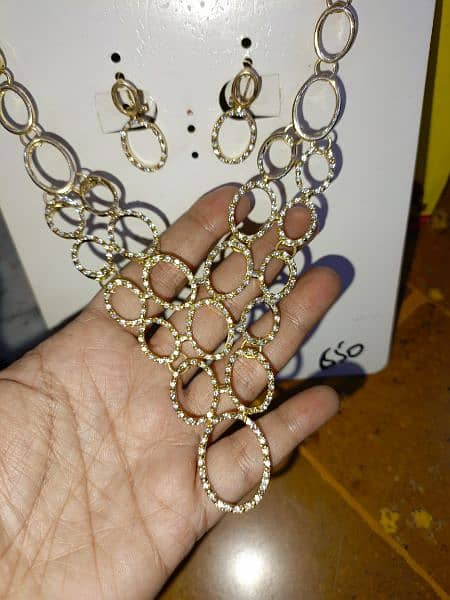 Gold look jewellery set 9