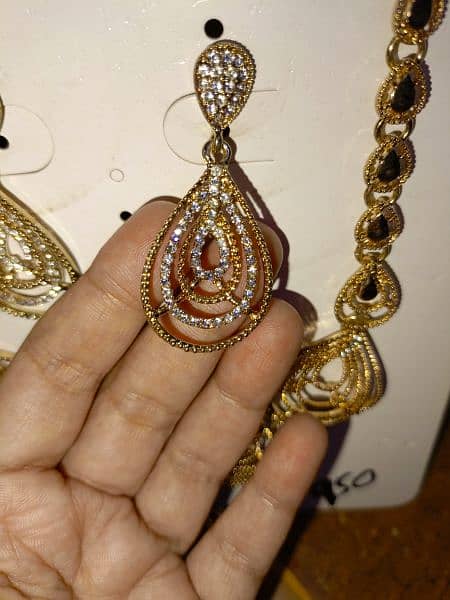 Gold look jewellery set 14