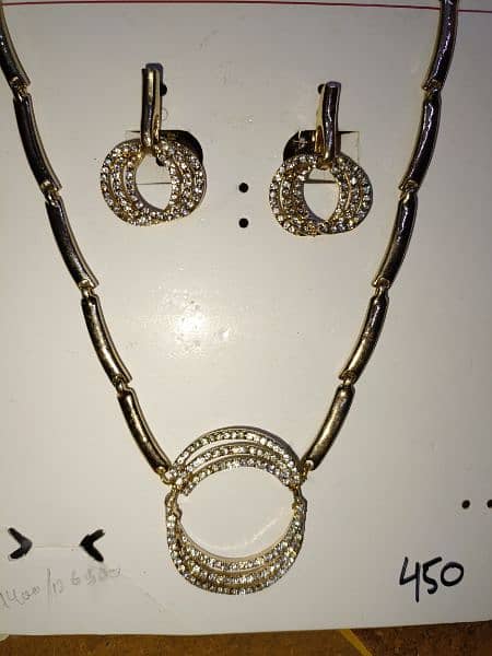 Gold look jewellery set 15