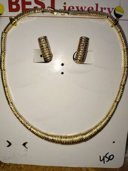 Gold look jewellery set 18