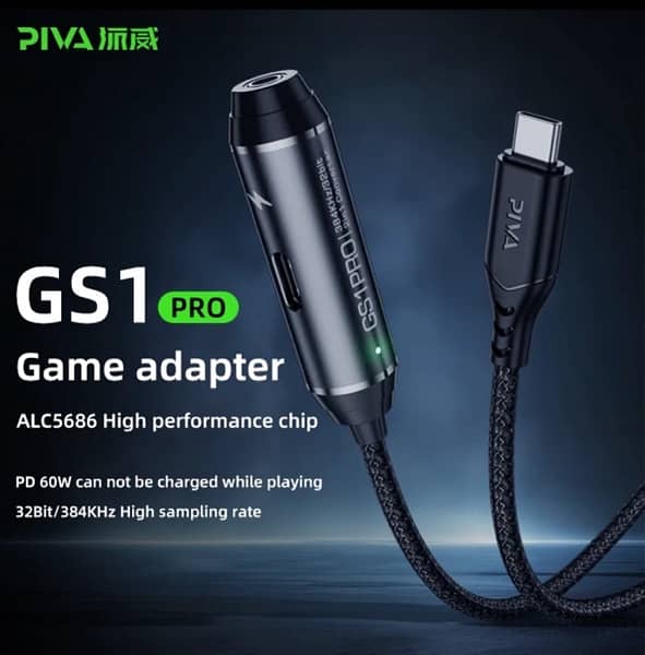 Gaming Convertor Splitter for Pubg 2 in 1 Type-C 3