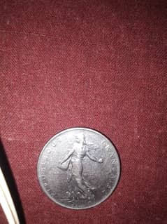 1 Franc silver coin 1960