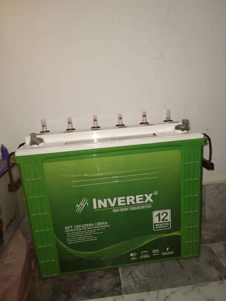 inverex battery 12volt 220amp (tubller) 1