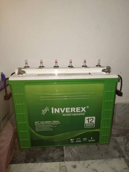 inverex battery 12volt 220amp (tubller) 2