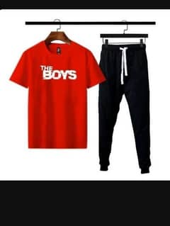 2 pcs man Micro pinted track Suit