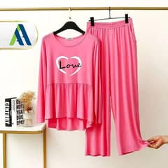 Chic Pink Love Nightwear Set