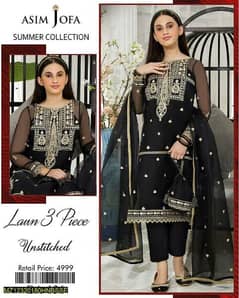 3pcs women lawn embroided suit 25%off per 0