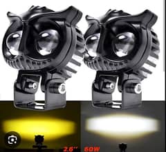 2 Psc OWL shape fog yellow And white headlight 0