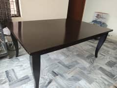 Woden Dining Table size  6 X 4 FEET with six Chairs