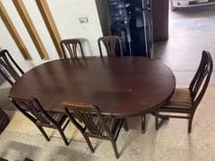 Dining table + 6 chairs (Wooden)