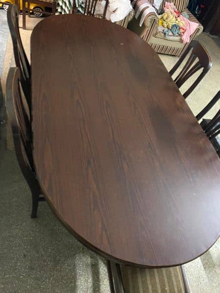 Dining table + 6 chairs (Wooden) 2