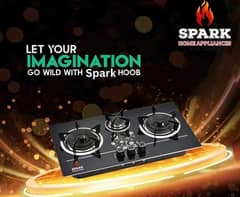 Spark three burners high quality 8mm glass hob