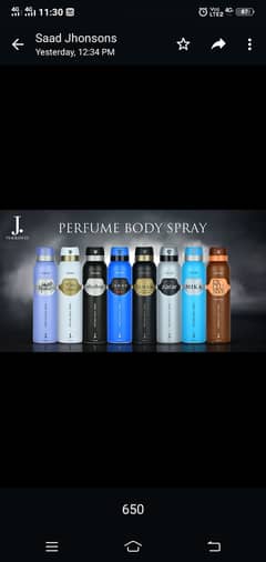 J. Body sprays