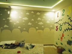 Kids Bed's wall painting art 0