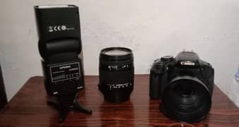 Canon 600d with 50mm 1.8 and sigma 18-250mm