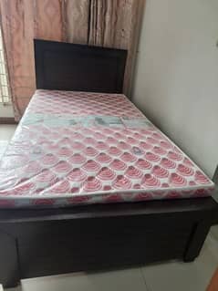 1 Pure Wooden single bed with Mattress 0