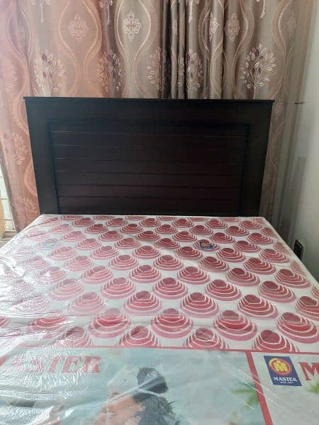 1 Pure Wooden single bed with Mattress 4