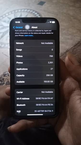 IPhone x 256GP ha yar non pta ha 11