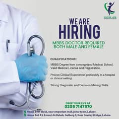 We Are Hiring MBBS Doctor