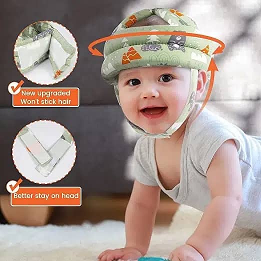 Child Head Protection Cap , Baby Hat Protector Toddler Children Crawli 1