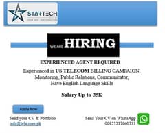 CALL CENTER AGENTS REQUIRED