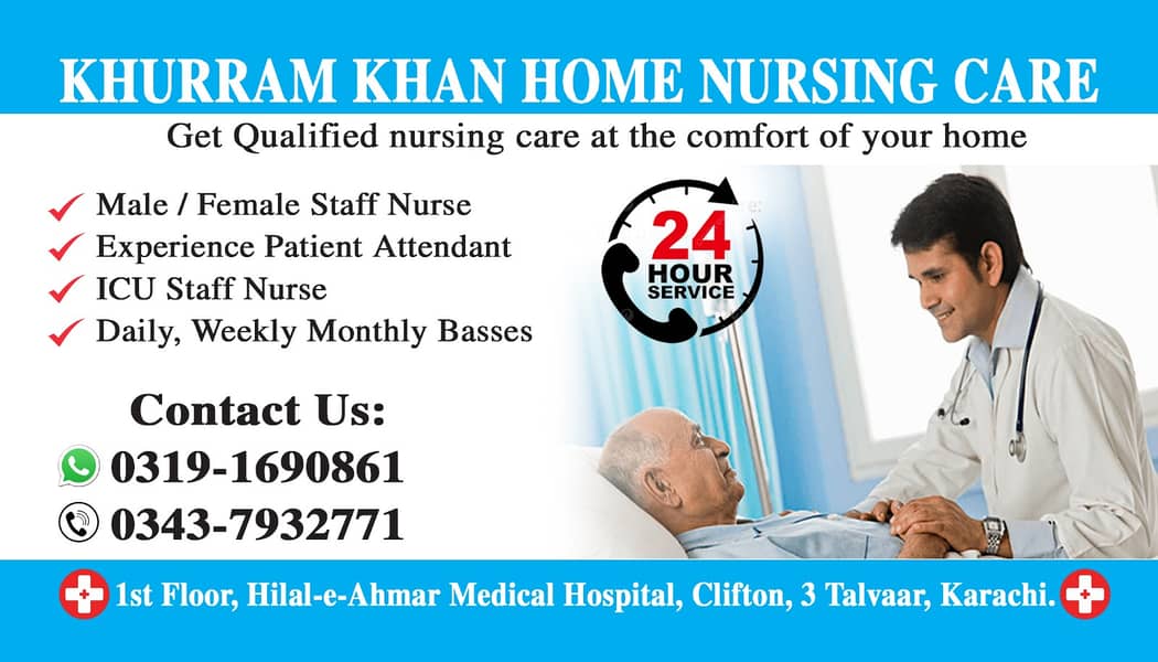 Home nursing care services 24/7 Available 4