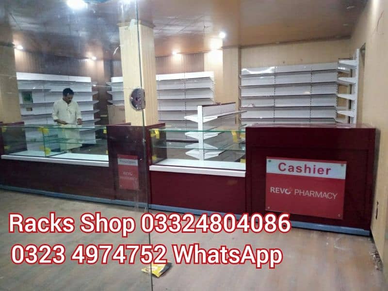 Pharmacy wall rack/ pharmacy Counters/ cash counter/ store Rack/ POS 10