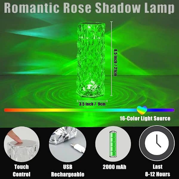 crystal table lamp lighting lamp , table lamp, colour changing lamp 1