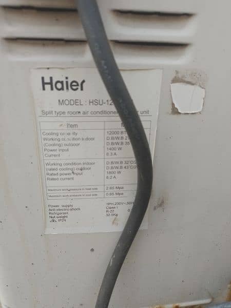 Haier split Ac 1 ton 5