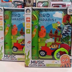 music cloth book for new born kids in ocean theme