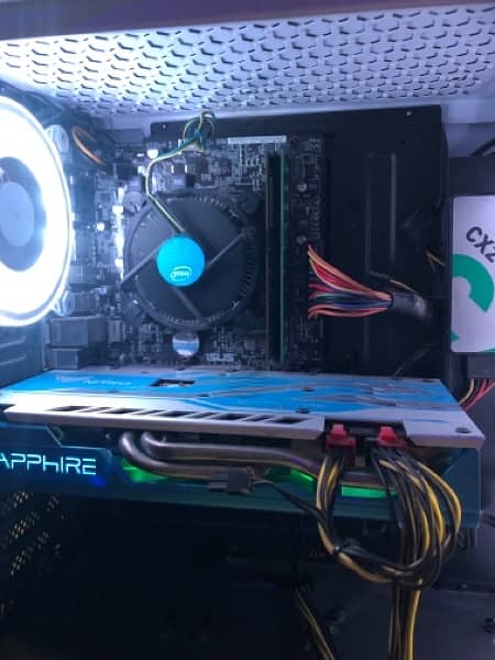 Thunder Raptor with 4 RBG fans, side glass and box only case and fans 2