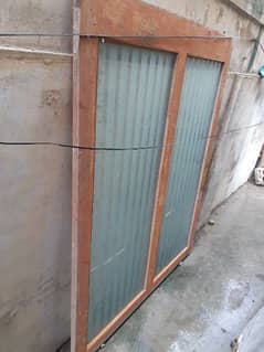 Glass Wooden Door with Railing Urgent Sale