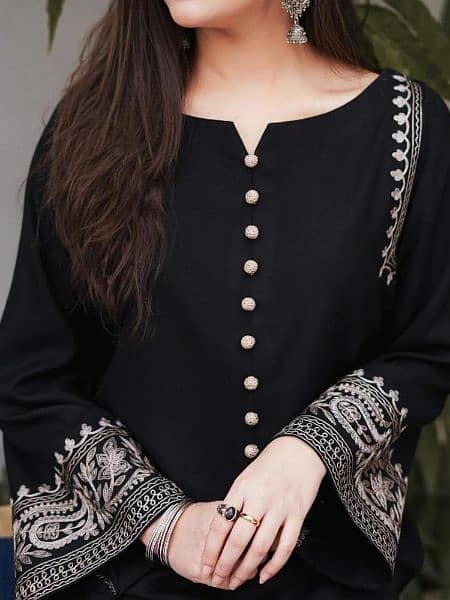 2 pcs women's stitched Embroidered suit 1