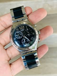 Swatch Swiss Made 41mm Chronograph Stainless Steel Watch