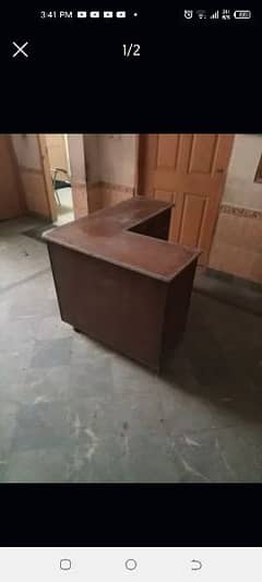 wooden counter