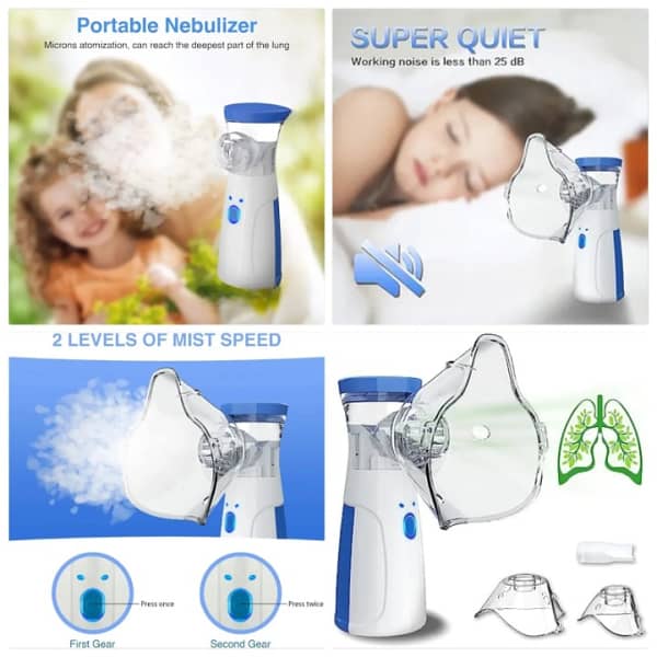 Portable Handheld Mesh Nebulizer For Adults & Kids Or Infants 2