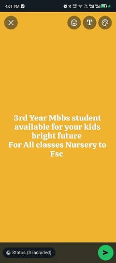 Tutor available from class 1 -12th, Matric and Fsc students